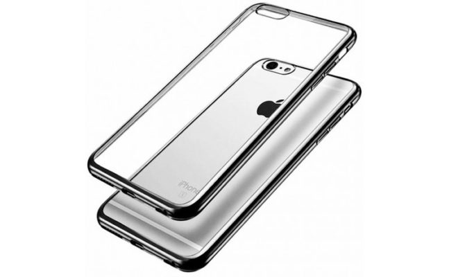 Husă de silicon cu margini negre iphone 6 plus / 6s plus