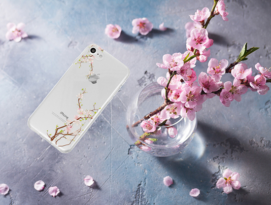 husa silicon floral cherry iphone 11 pro