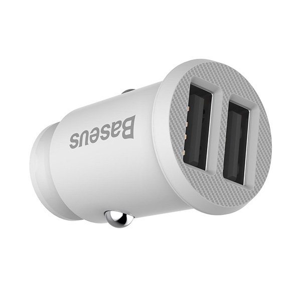 Adaptor incarcator Auto 3.1A Alb