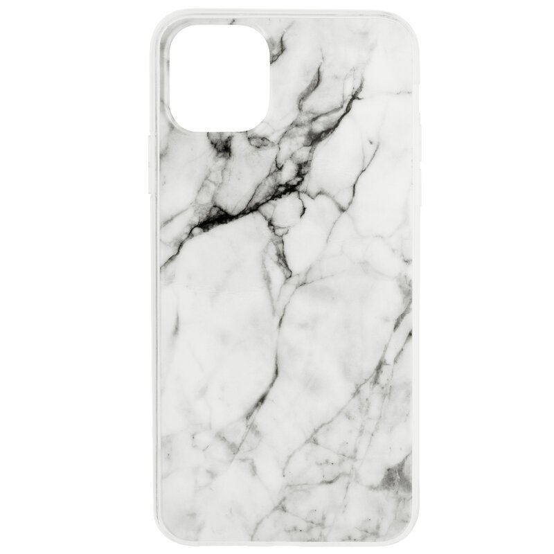 husa marble iphone alb