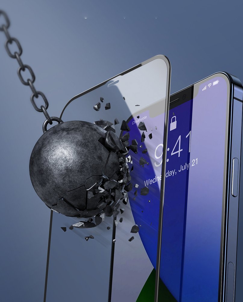 Folie sticla 5D Full Cover iPhone 12 Mini Negru