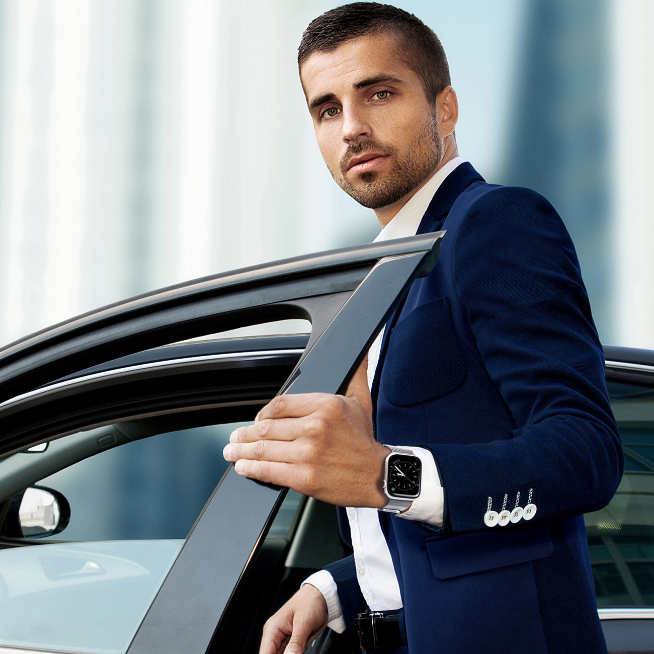 Curea Dux Ducis Milanese Apple Watch seria 7:6:5:4:3:2 : SE (40:41mm:38mm) - silver 11