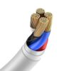 Set 2 cabluri Baseus USB cu Lightning cu incarcare rapida - alb 1