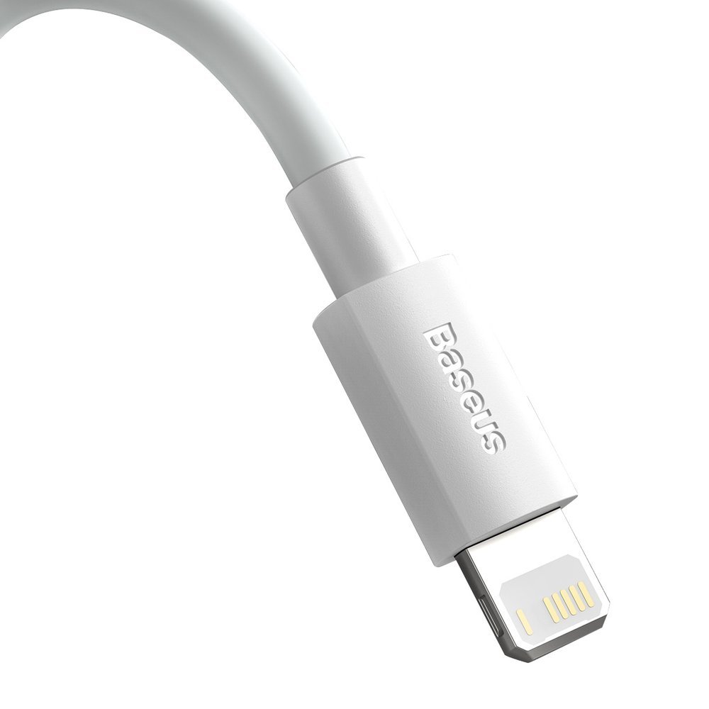 Set 2 cabluri Baseus USB cu Lightning cu incarcare rapida - alb 5