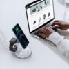 Suport Choetech cu incarcator wireless MagSafe pentru telefon si Airpods 7
