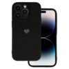 Husa iPhone 14 Vennus Silicone Heart neagru